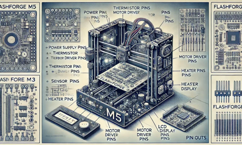 flashforge m5 main board pin outs